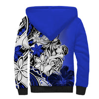 Polynesian Valentine Sherpa Hoodie Couple Floral Unique Blue Version LT01 - Polynesian Pride