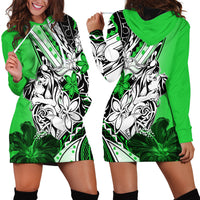 Polynesian Valentine Hoodie Dress Couple Floral Unique Green Version LT01 - Polynesian Pride