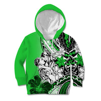 Polynesian Valentine Kid Hoodie Couple Floral Unique Green Version LT01 Hoodie Green - Polynesian Pride