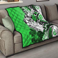 Polynesian Valentine Quilt Couple Floral Unique Green Version LT01 - Polynesian Pride