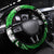 Polynesian Valentine Steering Wheel Cover Couple Floral Unique Green Version LT01 Universal Fit Green - Polynesian Pride