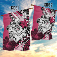 Polynesian Valentine Garden Flag Couple Floral Unique Pink Version LT01 - Polynesian Pride