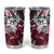 Polynesian Valentine Tumbler Cup Couple Floral Unique Pink Version