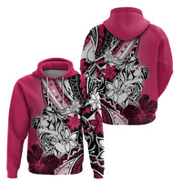 Polynesian Valentine Zip Hoodie Couple Floral Unique Pink Version LT01 - Polynesian Pride