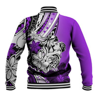 Polynesian Valentine Baseball Jacket Couple Floral Unique Purple Version LT01 - Polynesian Pride