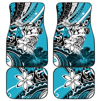Polynesian Valentine Car Mats Couple Floral Unique Sky Blue Version LT01 Sky - Polynesian Pride
