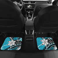 Polynesian Valentine Car Mats Couple Floral Unique Sky Blue Version LT01 - Polynesian Pride