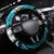 Polynesian Valentine Steering Wheel Cover Couple Floral Unique Sky Blue Version LT01 Universal Fit Sky - Polynesian Pride