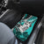 Polynesian Valentine Car Mats Couple Floral Unique Turquoise Version LT01 - Polynesian Pride