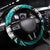 Polynesian Valentine Steering Wheel Cover Couple Floral Unique Turquoise Version LT01 Universal Fit Turquoise - Polynesian Pride