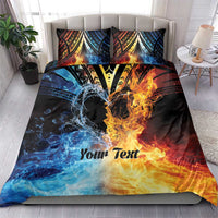 Personalised Polynesian Heart In Fire And Water Bedding Set Romantic Elements