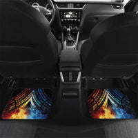 Personalised Polynesian Heart In Fire And Water Car Mats Romantic Elements