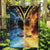 Personalised Polynesian Heart In Fire And Water Garden Flag Romantic Elements