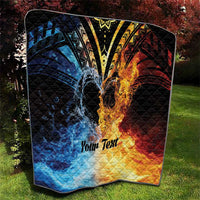 Personalised Polynesian Heart In Fire And Water Quilt Romantic Elements LT01 - Polynesian Pride
