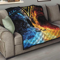 Personalised Polynesian Heart In Fire And Water Quilt Romantic Elements LT01 - Polynesian Pride