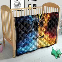 Personalised Polynesian Heart In Fire And Water Quilt Romantic Elements LT01 - Polynesian Pride
