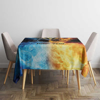 Personalised Polynesian Heart In Fire And Water Tablecloth Romantic Elements LT01 - Polynesian Pride
