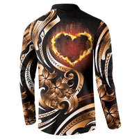 Personalised Polynesian Fiery Heart Button Sweatshirt Passionate Love LT01 - Polynesian Pride