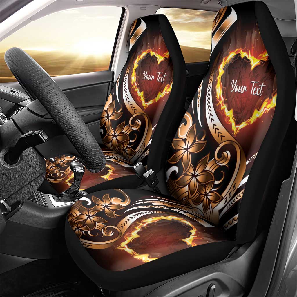 Personalised Polynesian Fiery Heart Car Seat Cover Passionate Love