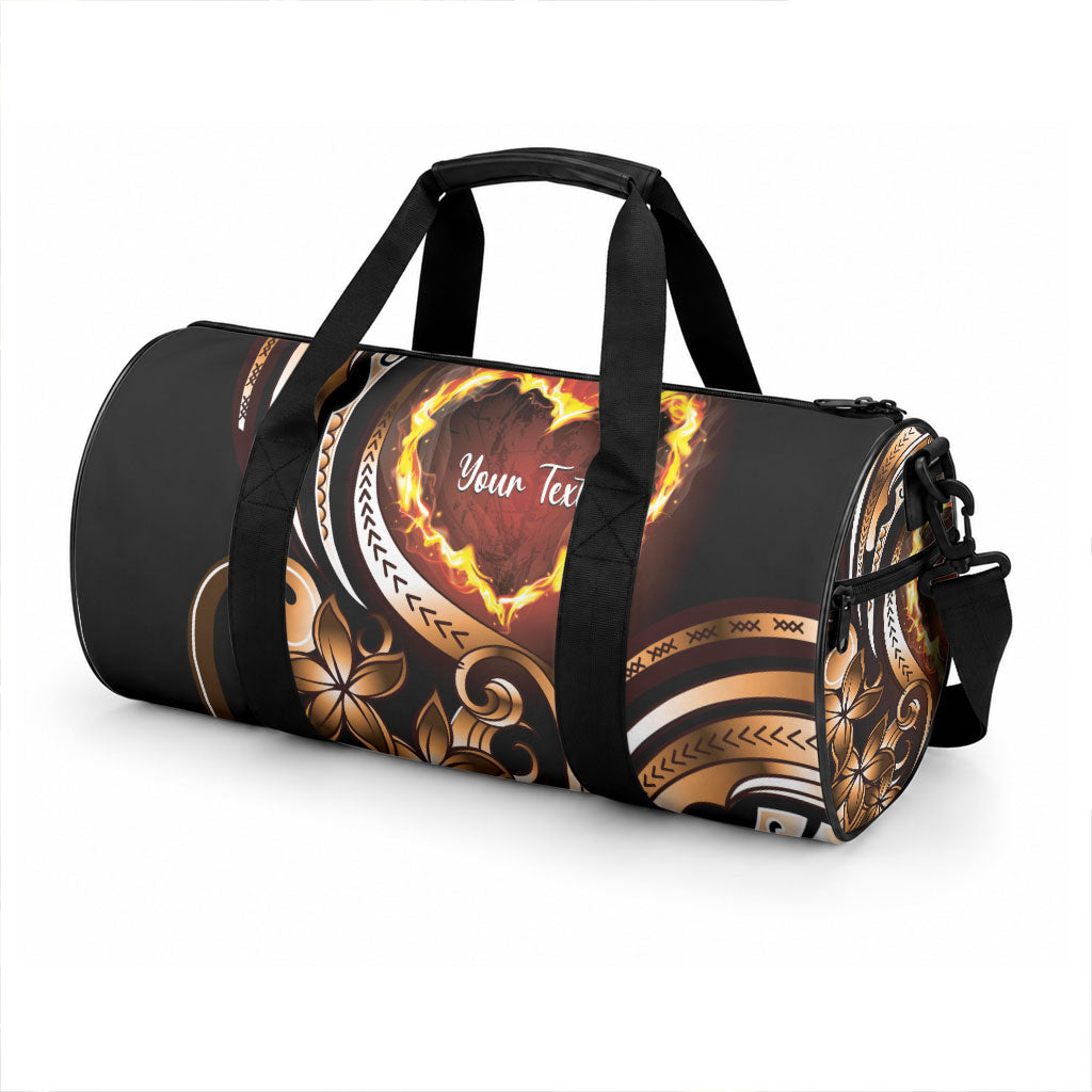 Personalised Polynesian Fiery Heart Duffle Bag Passionate Love LT01 - Polynesian Pride