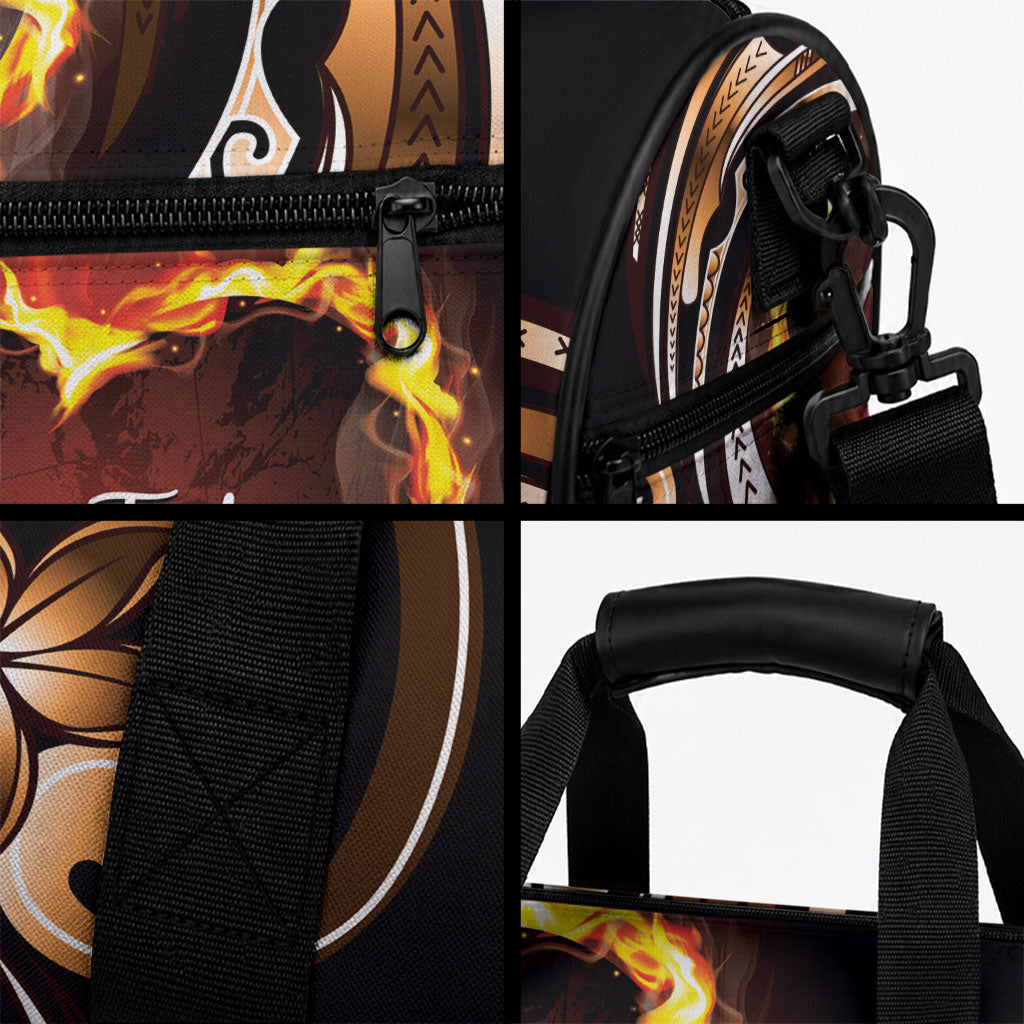 Personalised Polynesian Fiery Heart Duffle Bag Passionate Love LT01 - Polynesian Pride