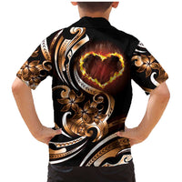 Personalised Polynesian Fiery Heart Family Matching Mermaid Dress and Hawaiian Shirt Passionate Love LT01 - Polynesian Pride