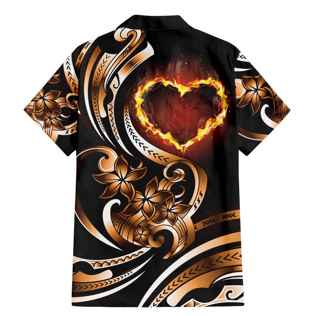 Personalised Polynesian Fiery Heart Family Matching Mermaid Dress and Hawaiian Shirt Passionate Love LT01 - Polynesian Pride