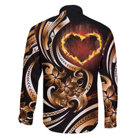 Personalised Polynesian Fiery Heart Family Matching Mermaid Dress and Hawaiian Shirt Passionate Love LT01 - Polynesian Pride