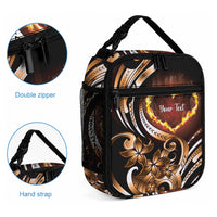 Personalised Polynesian Fiery Heart Lunch Bag Passionate Love LT01 - Polynesian Pride