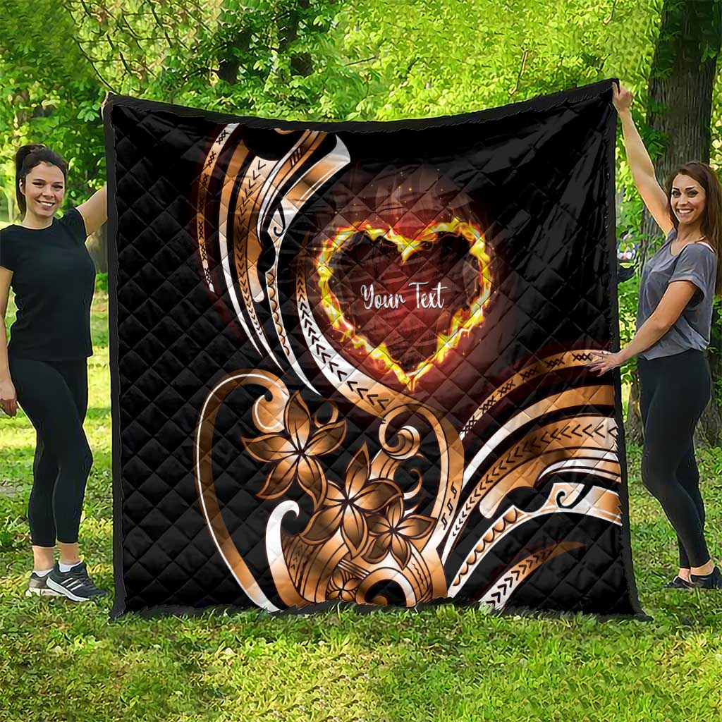 Personalised Polynesian Fiery Heart Quilt Passionate Love LT01 - Polynesian Pride