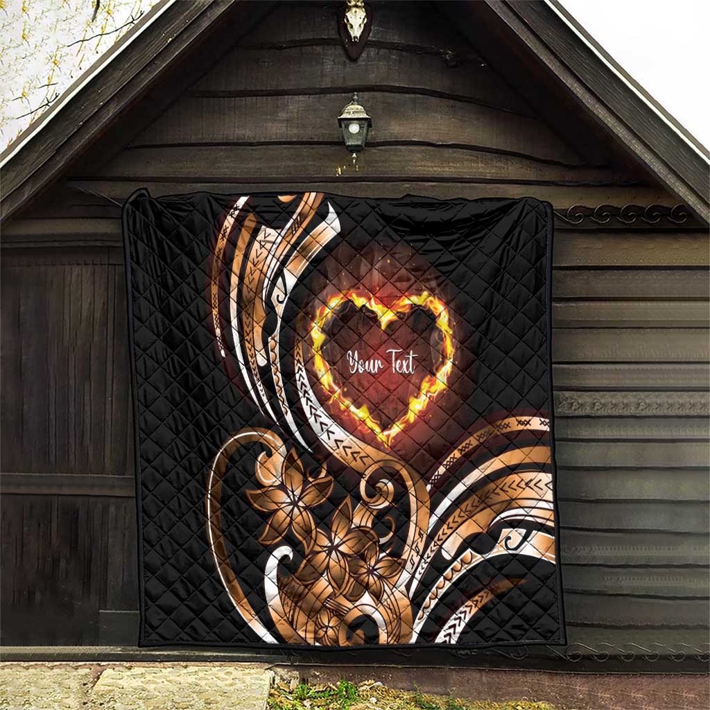 Personalised Polynesian Fiery Heart Quilt Passionate Love LT01 - Polynesian Pride