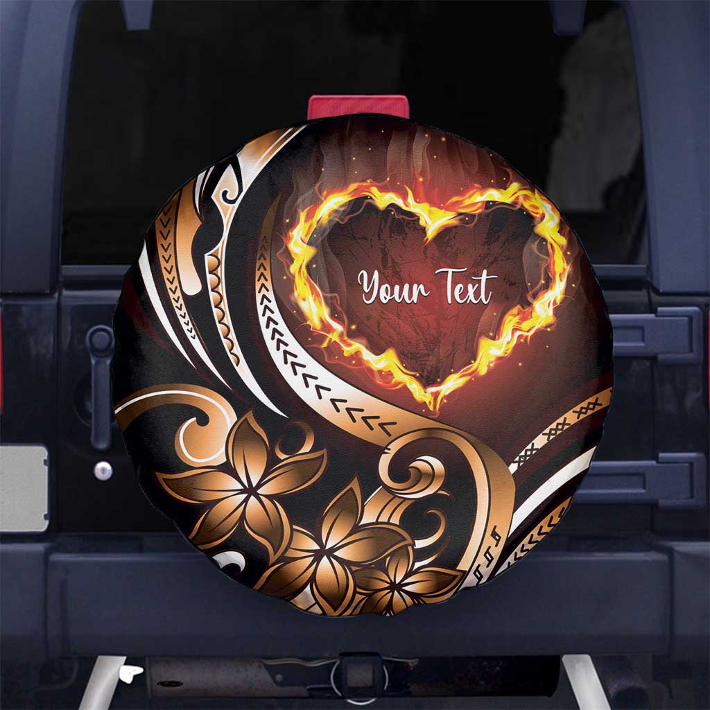 Personalised Polynesian Fiery Heart Spare Tire Cover Passionate Love