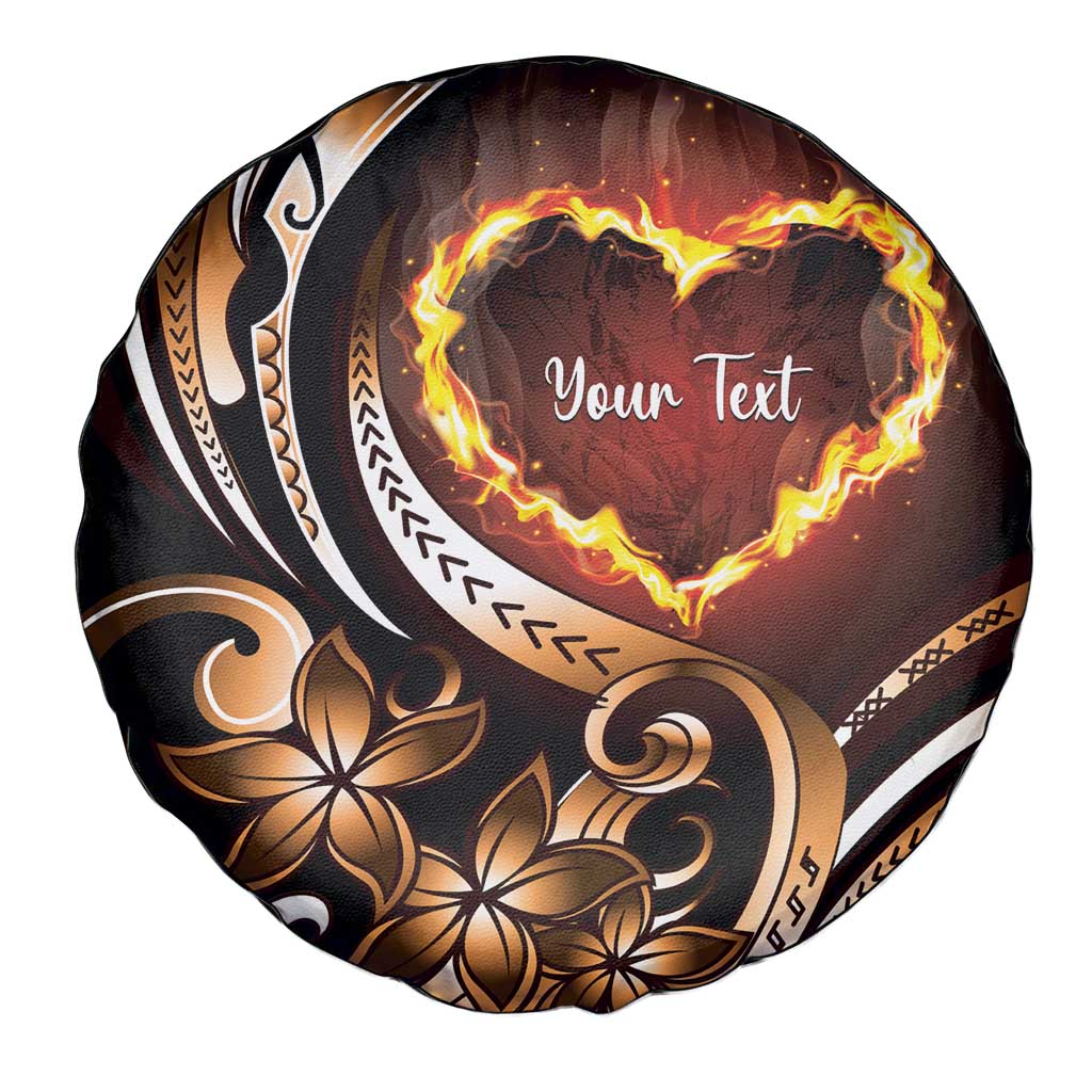 Personalised Polynesian Fiery Heart Spare Tire Cover Passionate Love