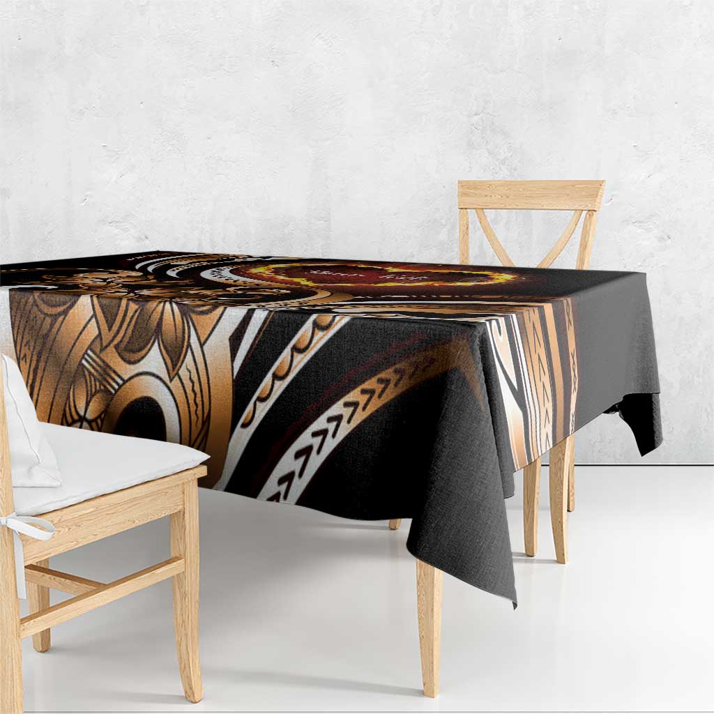 Personalised Polynesian Fiery Heart Tablecloth Passionate Love LT01 - Polynesian Pride