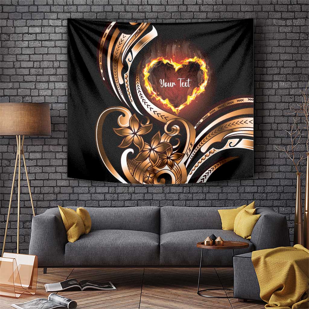 Personalised Polynesian Fiery Heart Tapestry Passionate Love