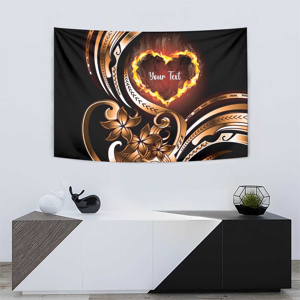 Personalised Polynesian Fiery Heart Tapestry Passionate Love