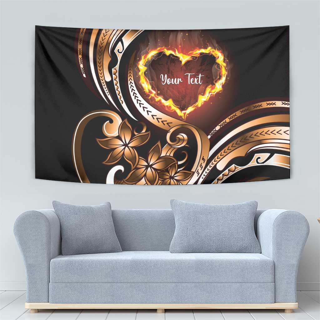 Personalised Polynesian Fiery Heart Tapestry Passionate Love