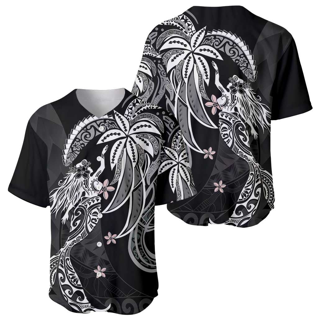 Polynesian Mermaid Plumeria Tribal Tattoo Baseball Jersey LT01 - Polynesian Pride