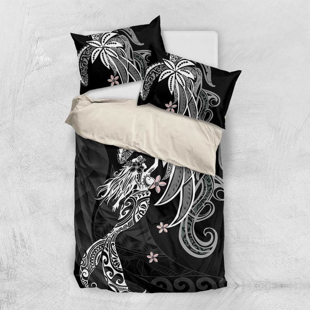 Polynesian Mermaid Plumeria Tribal Tattoo Bedding Set