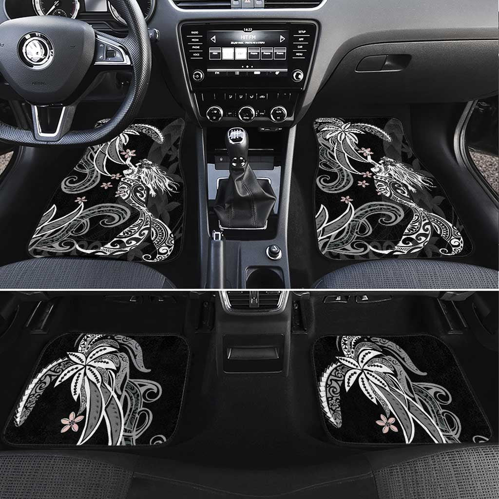 Polynesian Mermaid Plumeria Tribal Tattoo Car Mats