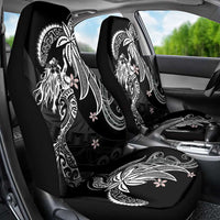 Polynesian Mermaid Plumeria Tribal Tattoo Car Seat Cover