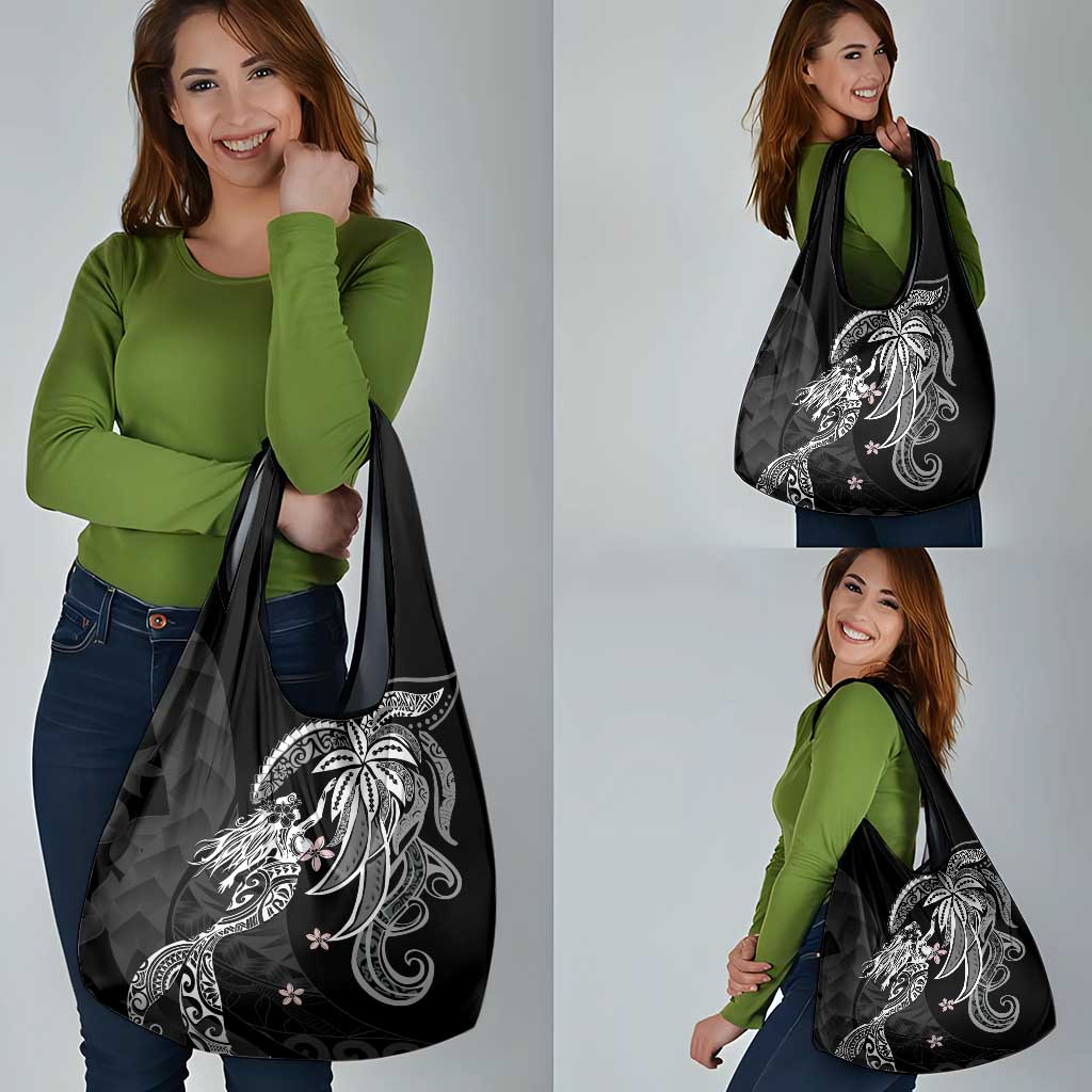 Polynesian Mermaid Plumeria Tribal Tattoo Grocery Bag LT01 - Polynesian Pride