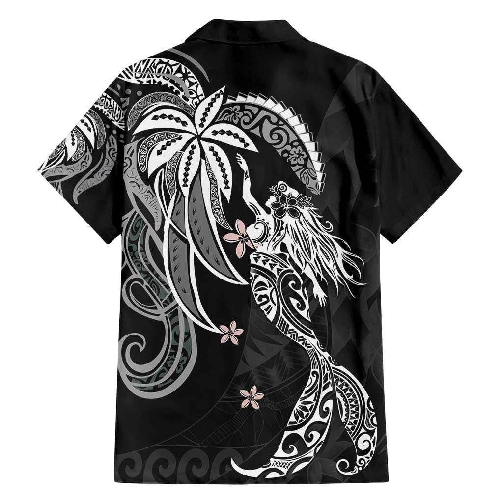 Polynesian Mermaid Plumeria Tribal Tattoo Hawaiian Shirt