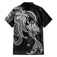 Polynesian Mermaid Plumeria Tribal Tattoo Hawaiian Shirt