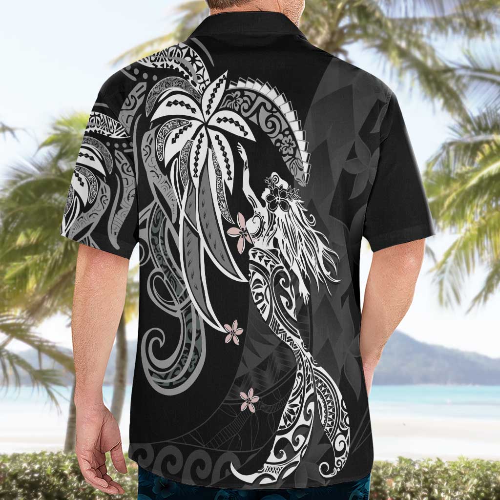 Polynesian Mermaid Plumeria Tribal Tattoo Hawaiian Shirt