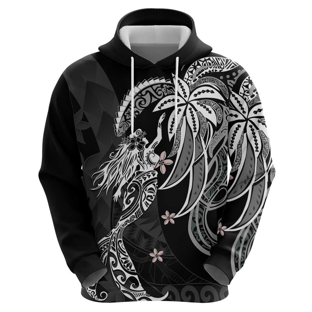 Polynesian Mermaid Plumeria Tribal Tattoo Hoodie