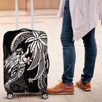 Polynesian Mermaid Plumeria Tribal Tattoo Luggage Cover