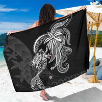 Polynesian Mermaid Plumeria Tribal Tattoo Sarong LT01 One Size 44 x 66 inches Black - Polynesian Pride