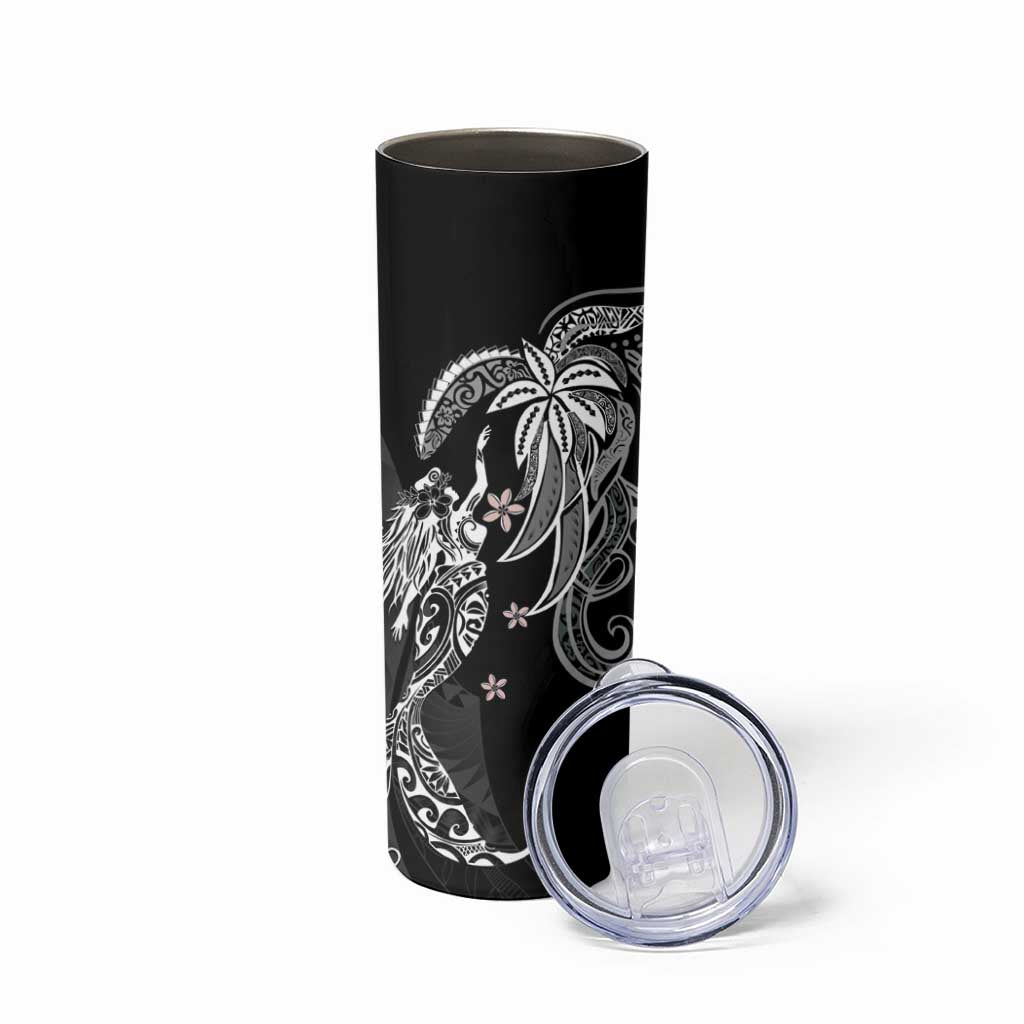 Polynesian Mermaid Plumeria Tribal Tattoo Skinny Tumbler LT01 - Polynesian Pride