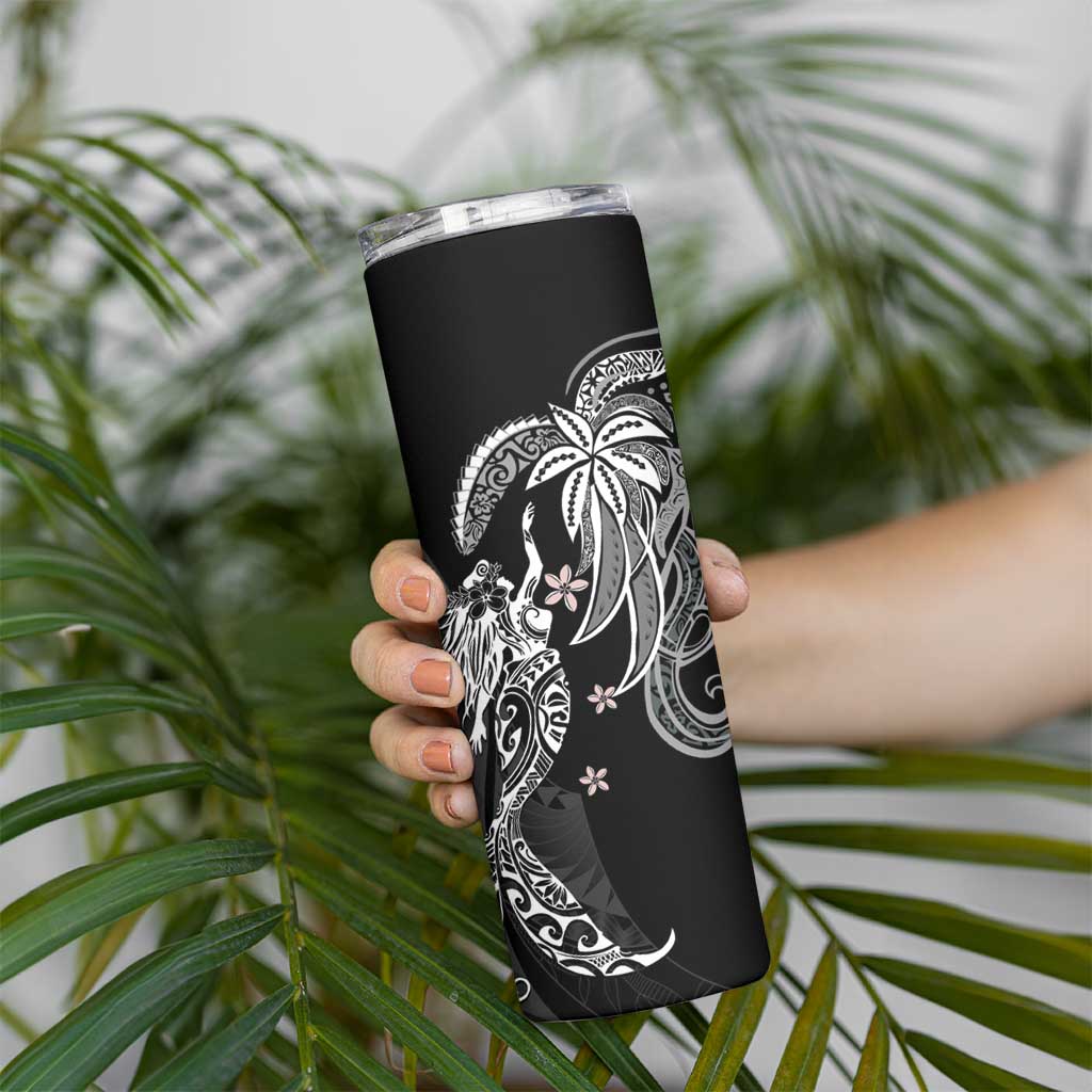 Polynesian Mermaid Plumeria Tribal Tattoo Skinny Tumbler LT01 - Polynesian Pride